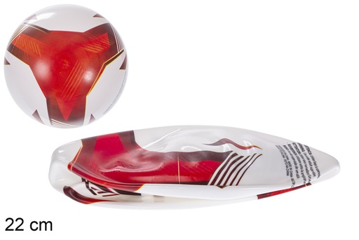 [115768] Pallina di plastica decorata a triangolo rosso da 22 cm