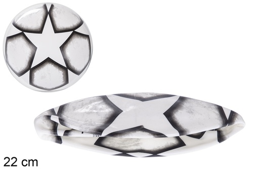 [115770] Pallina di plastica decorata con una stella, 22 cm.