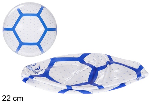 [115775] Pallina di plastica decorata esagonale blu 22 cm