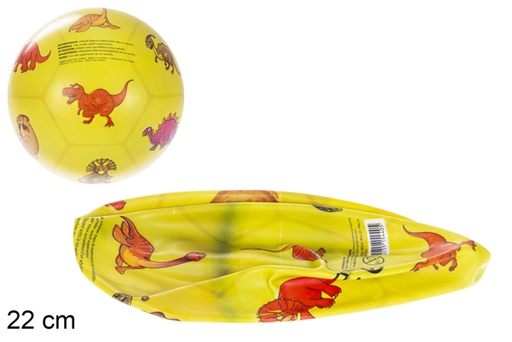 [115776] Bola desinflada decorada com dinossauros 22 cm