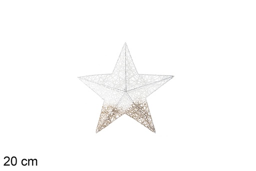 [115819] Christmas decorative star gold&amp;white 20 cm