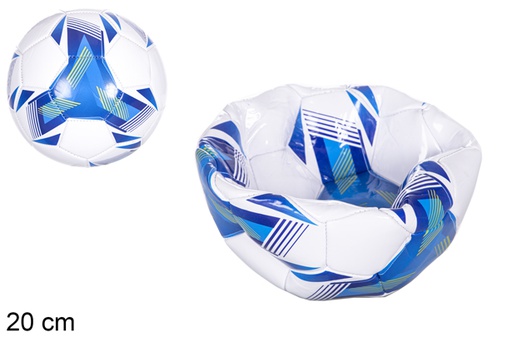 [115829] Ballon dégonflé de football Team bleu 20 cm