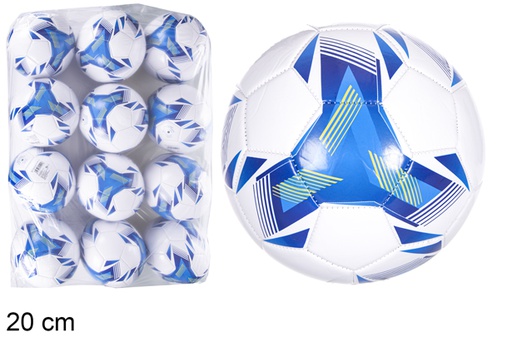 [115830] Ballon de football en plastique bleu Team 20 cm