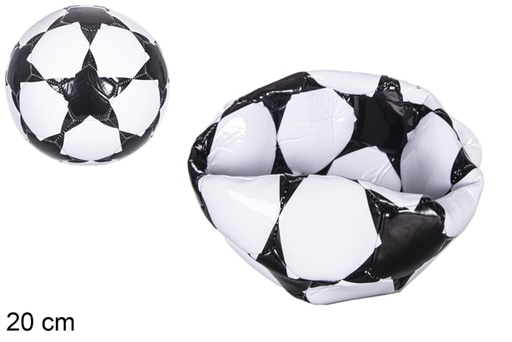 [115838] Balón deshinchado de futbol estrella clásico negro 20 cm