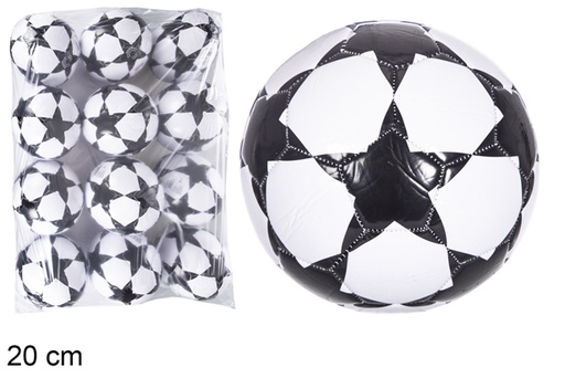 [115839] Bola inflada de futebol estrela clássica preto 20 cm