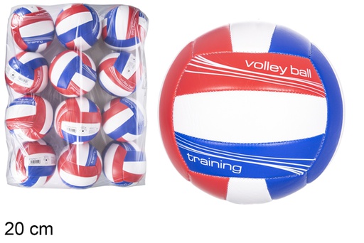 [115855] Bola inflada de vôlei clássico tricolor 20 cm