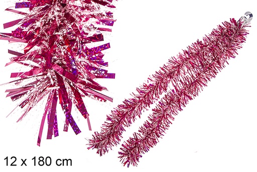 [116702] Wide boa fuchsia Snow 12x180 cm