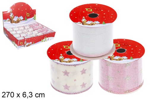 [116808] Assorted color Christmas ribbon 270x6,3 cm