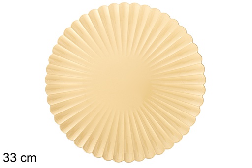 [116921] Bajo plato decorativo oro brillo 33 cm
