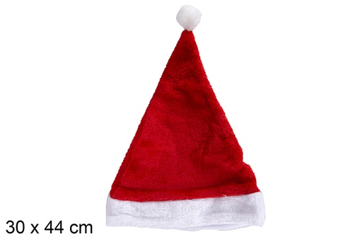 [117031] Cappello da Babbo Natale con bordo in peluche 30x44 cm