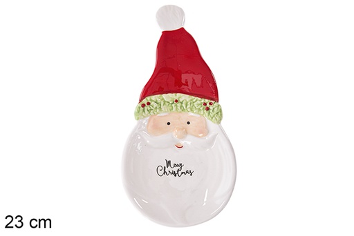 [117069] Santa Claus shaped ceramic ladle 23 cm