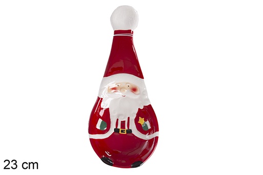 [117069] Santa Claus shaped ceramic ladle 23 cm