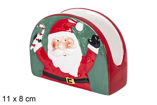 [117070] Santa Claus ceramic napkin holder 11x8 cm