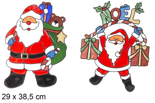 [117160] Santa Claus gel adhesive decorate window assorted model 29x38,5 cm