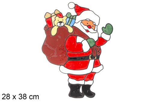 [117162] Santa Claus gel adhesive decorate window assorted model 28x38 cm