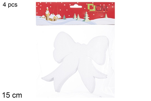 [117331] Pack 4 lazos Navidad poliestireno 15 cm