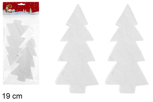 [117332] Pack 2 alberi di Natale in polistirolo 19 cm