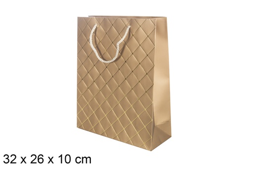 [117353] Bolsa regalo Navidad oro 32x26 cm