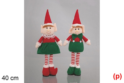 [117366] Christmas elf green/red 40 cm