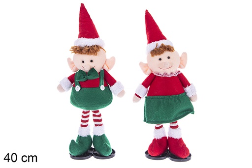 [117366] Christmas elf green/red 40 cm