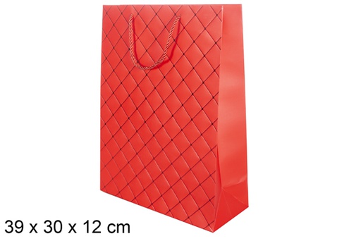 [117367] Bolsa regalo Navidad roja 39x30 cm