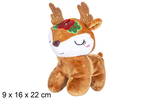 [117373] Christmas reindeer plush 22x16 cm