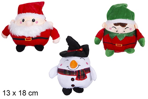 [117375] Assorted Christmas plush 18x13 cm