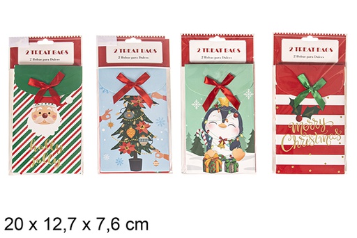 [117398] Pack 2 bolsas regalo surtido Navidad 20x12,7 cm