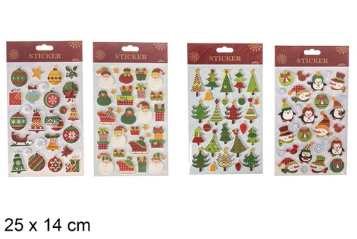 [117418] Adesivos variados de decoração de Natal 25x14 cm