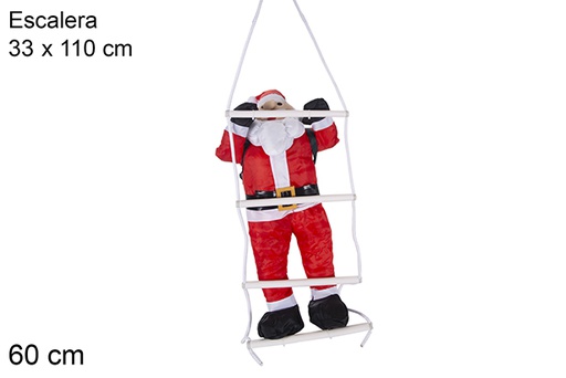 [117491] Pai Natal vermelho impermeável com escada 60 cm