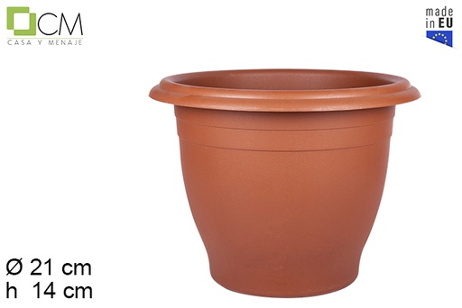 [102827] Maceta plástico campana terracota 21 cm