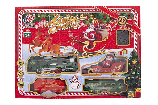 [117721] Battery-operated luminous Christmas train 19 pieces