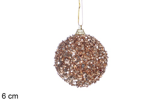 [117770] Boule de Noël ambre avec strass 60 cm