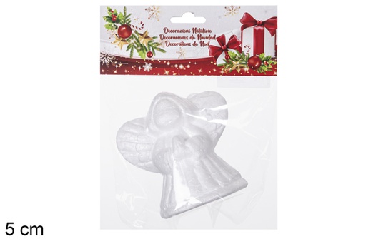 [117789] White polystyrene angel 5 cm