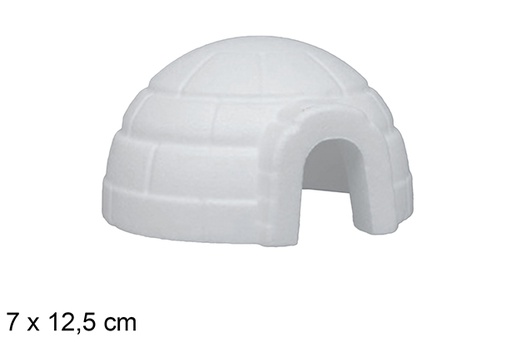 [117809] Igloo en polystyrène blanc 7x12,5 cm