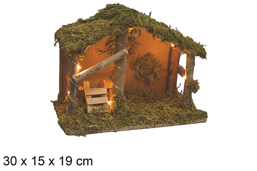 [117847] Cabin with battery-powered lights 30x15 cm