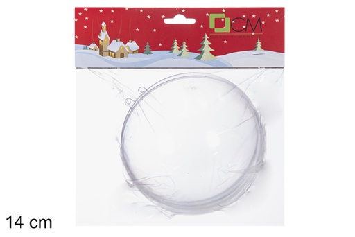 [117852] Boule PVC transparente détachable en sachet 14 cm