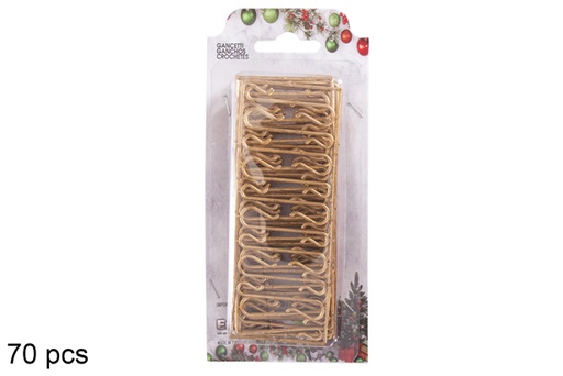 [117940] Pack 70 ganci dorati in blister