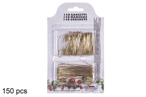 [118061] Pack gold hooks assorted size