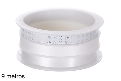 [118064] Fita de Natal branca/brilhante decorada sortida 9 m