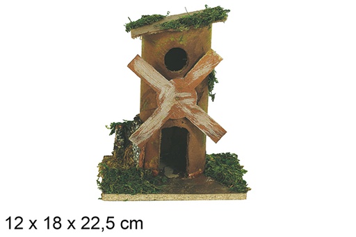 [118125] Moulin sur socle en bois en coffret 12x18 cm         