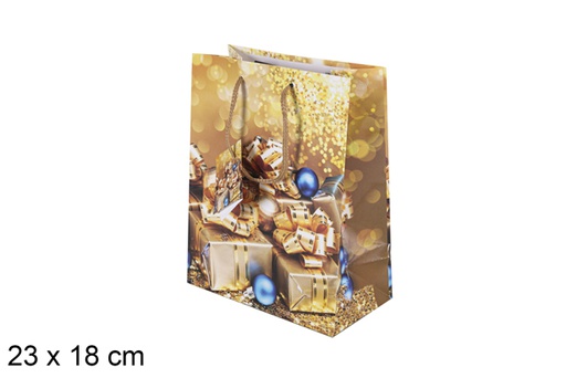 [118193] Christmas gift bag decorated gift package 23x18 cm