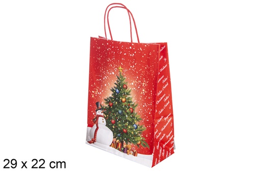 [118293] Sac cadeau décoré Nöel 29x22 cm