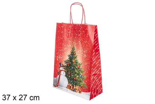 [118297] Busta regalo decorata natalizia 37x27 cm