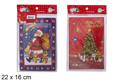 [118311] Pack 6 assorted Christmas postcards 22x16 cm