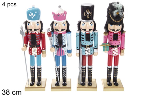 [118377] Quebra-nozes de Natal de madeira cores sortidas 38 cm