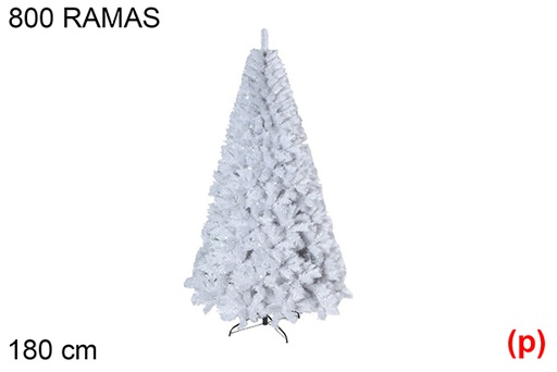 [118494] Árvore de natal branco mont blanc 180cm 800 ramos