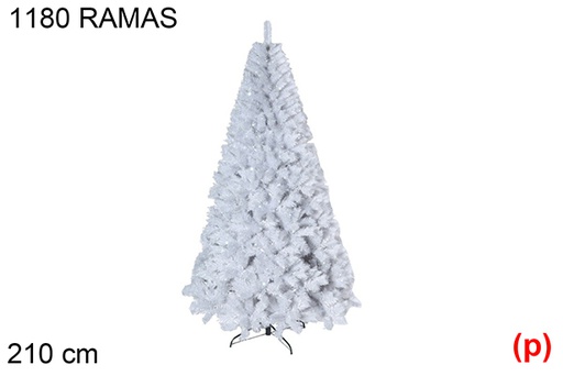 [118496] Árvore de natal branco mont blanc 210cm 1180 ramos