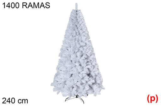 [118497] Albero di Natale bianco mont blanc 240cm 1400 rami