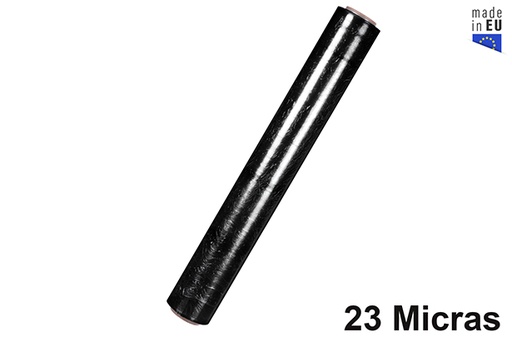 [118645] Filme stretch preto econômico de 23 mícrons